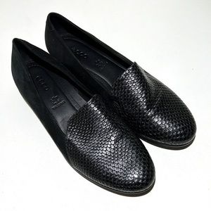 ECCO Leather Touch Ballerina Flats Suede Snake